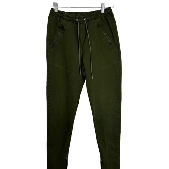 Killion Brand Twill Tracker Pants Olive Green Medium Joggers Zippered Moto - Picture 5 of 10